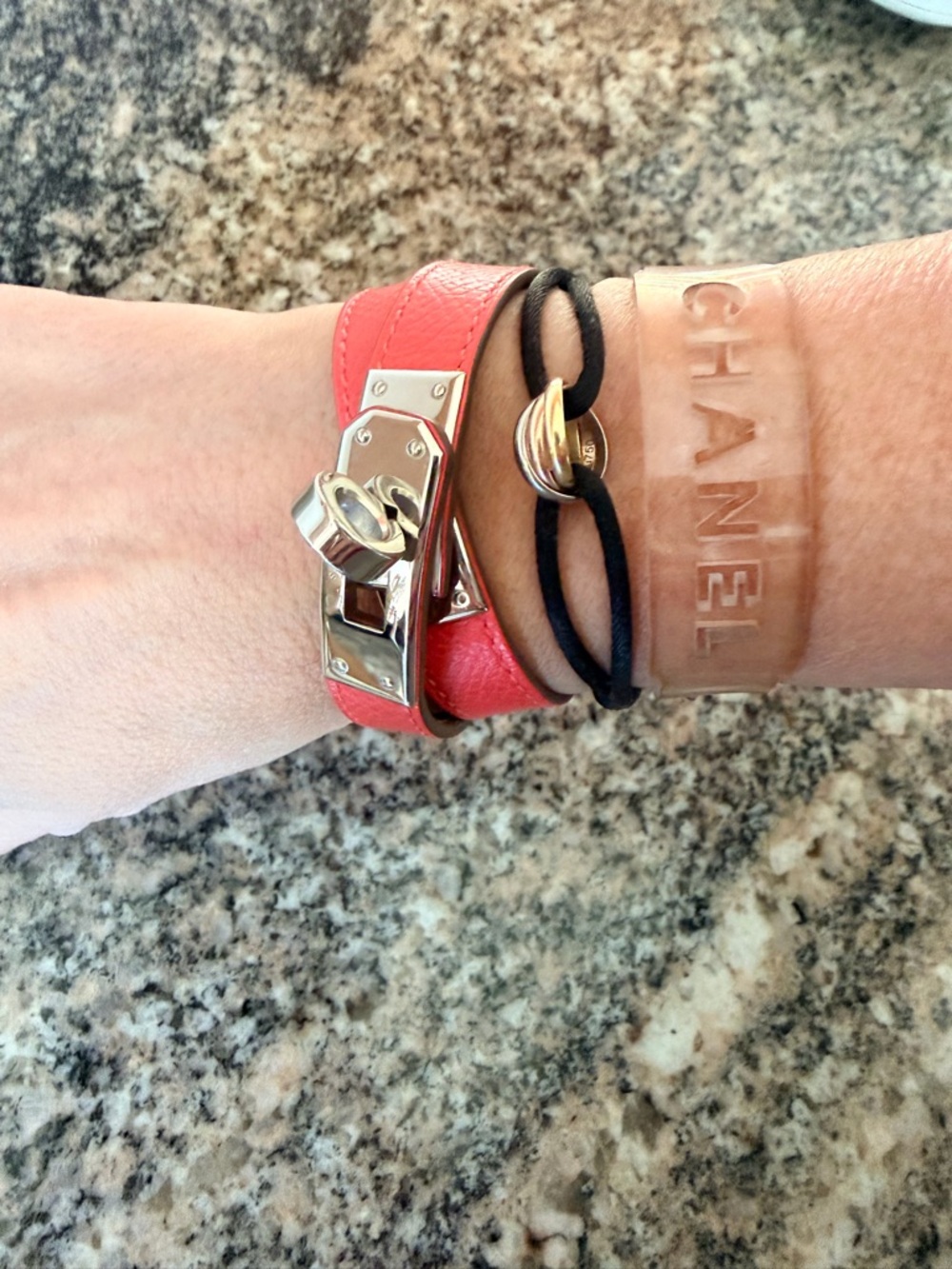 Hermes Epsom Kelly Double Tour Bracelet - Picture 3 of 12